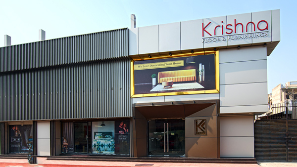 Exterior ACP Cladding done at Krishna Floors and Furnishings in Rajasthan